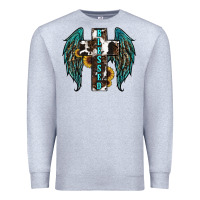 Heather Grey western wings cross blessed Premium Sweatshirt - RanaPortraitStore