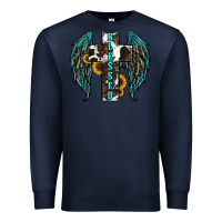Navy western wings cross blessed Premium Sweatshirt - RanaPortraitStore