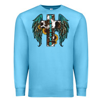 Ocean Blue western wings cross blessed Premium Sweatshirt - RanaPortraitStore
