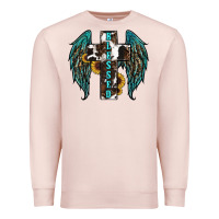 Pale Pink western wings cross blessed Premium Sweatshirt - RanaPortraitStore