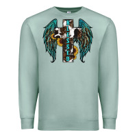 Seafoam western wings cross blessed Premium Sweatshirt - RanaPortraitStore