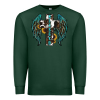 Sports Green western wings cross blessed Premium Sweatshirt - RanaPortraitStore