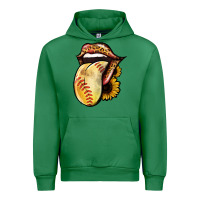 Emerald Softball Tongue Urban Hoodie - Jasminsmagicworld