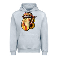 Heather Grey Softball Tongue Urban Hoodie - Jasminsmagicworld