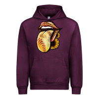 Mauve Wine Softball Tongue Urban Hoodie - Jasminsmagicworld