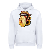 White Softball Tongue Urban Hoodie - Jasminsmagicworld