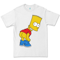 White TRIPY BART SIMPSONS Premium Tee - linhVisuals
