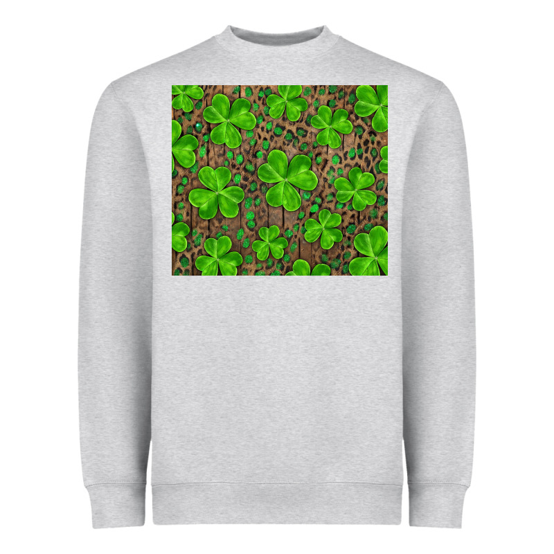 Shamrock And Leopard Heavyweight Sweatshirt by RanaPortraitStore | Teevron