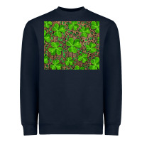 Navy shamrock and leopard Heavyweight Sweatshirt - RanaPortraitStore