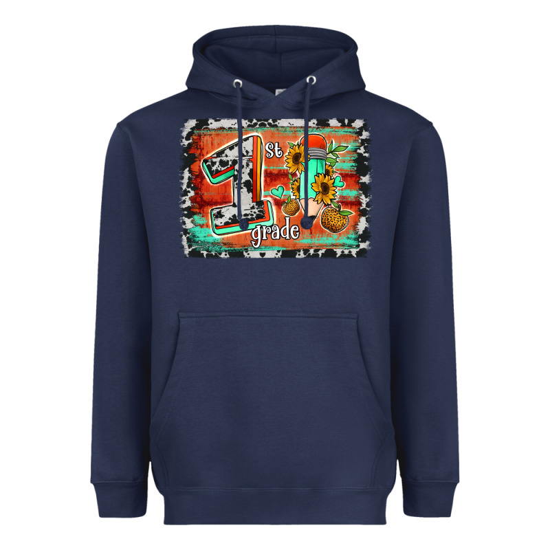 Western Back To School 1st Grade Heavyweight Hoodie by Jasminsmagicworld | Teevron