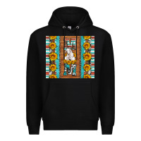 Black goat family mom sunflowers serape leopard cowhide tumbler Premium Hoodie - Artiststas