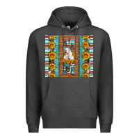 Charcoal Heather goat family mom sunflowers serape leopard cowhide tumbler Premium Hoodie - Artiststas