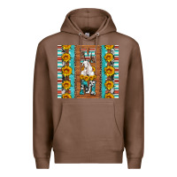 Chestnut goat family mom sunflowers serape leopard cowhide tumbler Premium Hoodie - Artiststas