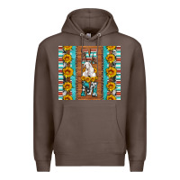 Coffee goat family mom sunflowers serape leopard cowhide tumbler Premium Hoodie - Artiststas