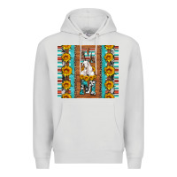 Dove Grey goat family mom sunflowers serape leopard cowhide tumbler Premium Hoodie - Artiststas