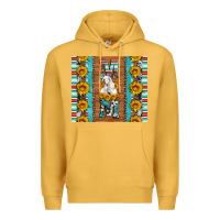Mustard goat family mom sunflowers serape leopard cowhide tumbler Premium Hoodie - Artiststas