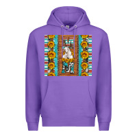 Purple goat family mom sunflowers serape leopard cowhide tumbler Premium Hoodie - Artiststas