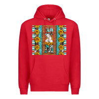 Red goat family mom sunflowers serape leopard cowhide tumbler Premium Hoodie - Artiststas