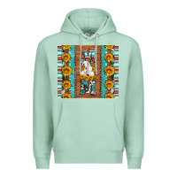 Seafoam goat family mom sunflowers serape leopard cowhide tumbler Premium Hoodie - Artiststas