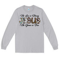 Moon Dust His Love is Strong Jesus His Grace is Free Long Sleeve Tee - CowhideDigitalArt