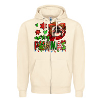 Sandshell merry pawmas christmas bulldog Zipper Hoodie - Jasminsmagicworld
