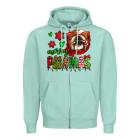 Seafoam merry pawmas christmas bulldog Zipper Hoodie - Jasminsmagicworld