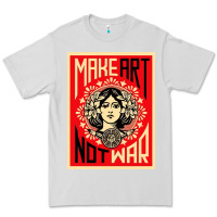 Dove Grey make art no war Premium Tee - linhVisuals