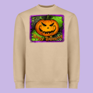 Happy Halloween Jack O' Lantern Pumpkin Heavyweight Sweatshirt Designed By Jasminsmagicworld