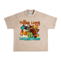 French Oak Falling Leaves Football Please Urban Heavy Tee - LillyAllenDesigns