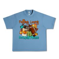 Pebble Blue Falling Leaves Football Please Urban Heavy Tee - LillyAllenDesigns