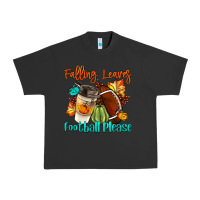 Pigment Black Falling Leaves Football Please Urban Heavy Tee - LillyAllenDesigns