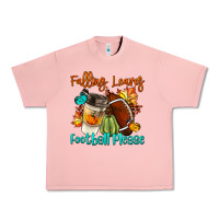 Salmon Falling Leaves Football Please Urban Heavy Tee - LillyAllenDesigns