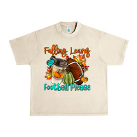 Sandshell Falling Leaves Football Please Urban Heavy Tee - LillyAllenDesigns