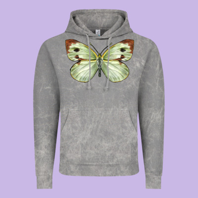 Cabbage Butterfly Vintage Hoodie Designed By Lillyallendesigns