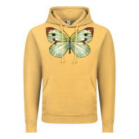 Vintage Mustard Cabbage Butterfly Vintage Hoodie - LillyAllenDesigns