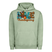 Pigment Oil Green love thanksgivings turkey Urban Hoodie - RanaPortraitStore