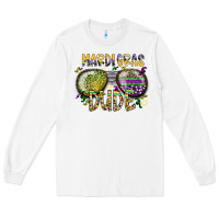White mardi gras dude Long Sleeve Tee - SublimationCraftShop
