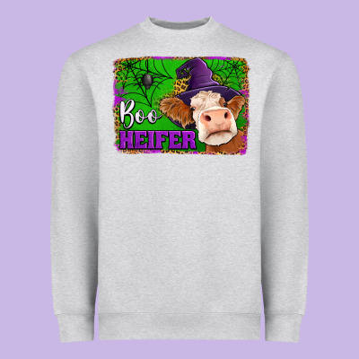 Boo Heifer Heavyweight Sweatshirt Designed By Jasminsmagicworld