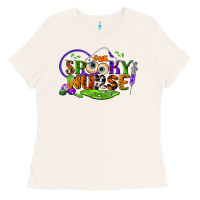 Bone one spooky nurse Ladies Tee - BundleAndBundleShop
