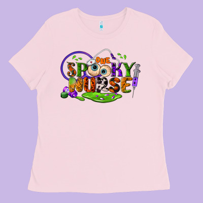 One Spooky Nurse Ladies Tee Designed By Bundleandbundleshop