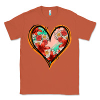 Copper floral orange glitter heart Classic Tee - Jasminsmagicworld