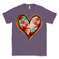 Lavender floral orange glitter heart Classic Tee - Jasminsmagicworld