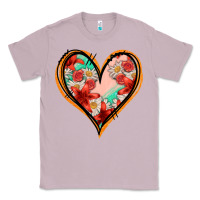 Lilac floral orange glitter heart Classic Tee - Jasminsmagicworld