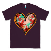 Plum floral orange glitter heart Classic Tee - Jasminsmagicworld