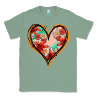 Sage floral orange glitter heart Classic Tee - Jasminsmagicworld