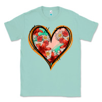 Seafoam floral orange glitter heart Classic Tee - Jasminsmagicworld