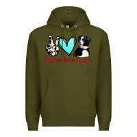Army Green Peace Love Aussie Premium Hoodie - Jasminsmagicworld