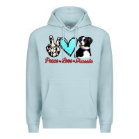 Blue Mist Peace Love Aussie Premium Hoodie - Jasminsmagicworld