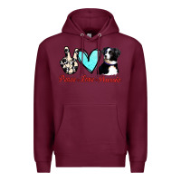 Burgundy Peace Love Aussie Premium Hoodie - Jasminsmagicworld