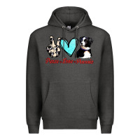 Charcoal Heather Peace Love Aussie Premium Hoodie - Jasminsmagicworld